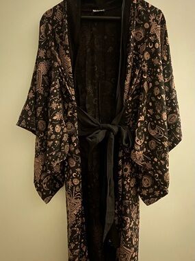 Melodic Designs Kimono Robe with Mystical Celestial Print